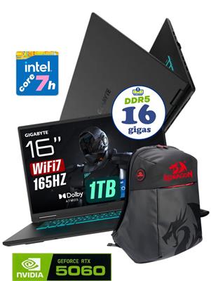 NOTEBOOK GIGABYTE A16 FHD+ i7 13620H 16GB D5 RTX5060 1TB W11 US